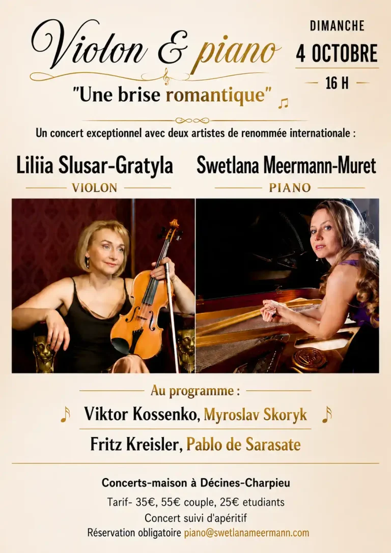 Concerts Liliia Slusar-Gratyla et Swetlana Meermann-Muret
